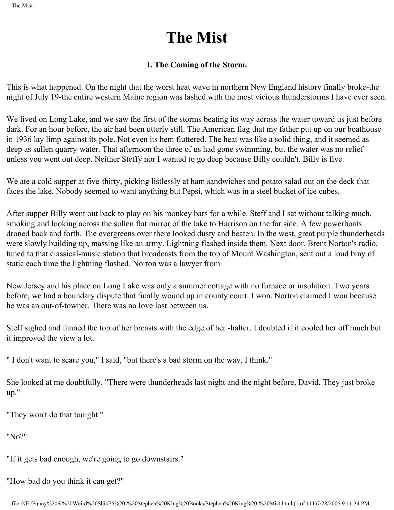 King, Stephen - Mist